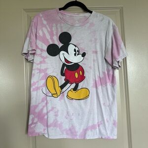 Vintage pink Mickey Mouse tie dye